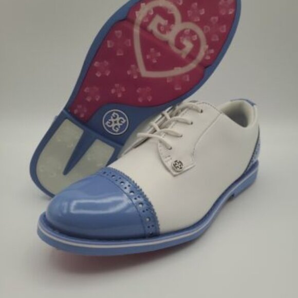 G/Fore Gallivanter Cap-Toe Women's Size 6 Snow Vista Blue Golf Shoes G4LS22EF04 - Picture 8 of 10